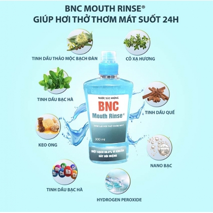Nước xúc miệng - BNC Mouth Rinse - Đem lại hơi thở thơm mát - 300ml